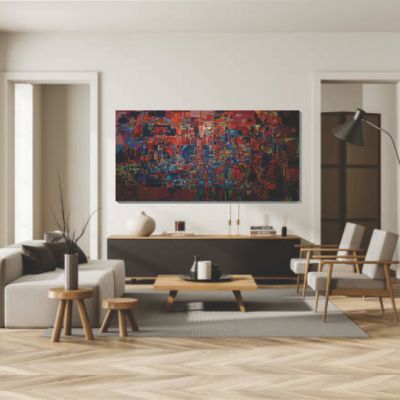 Arió, Avrílico sobre tela, 1.20 x 2.50 metros